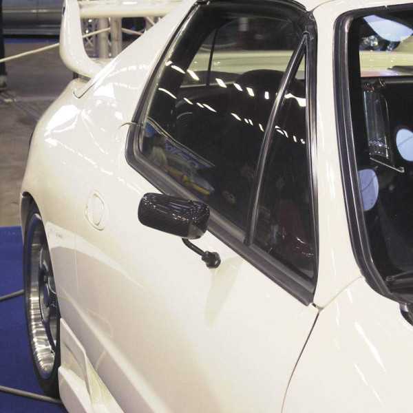 Jeu de rétroviseurs sport universels F1 noirs réglage manuel | Auto...