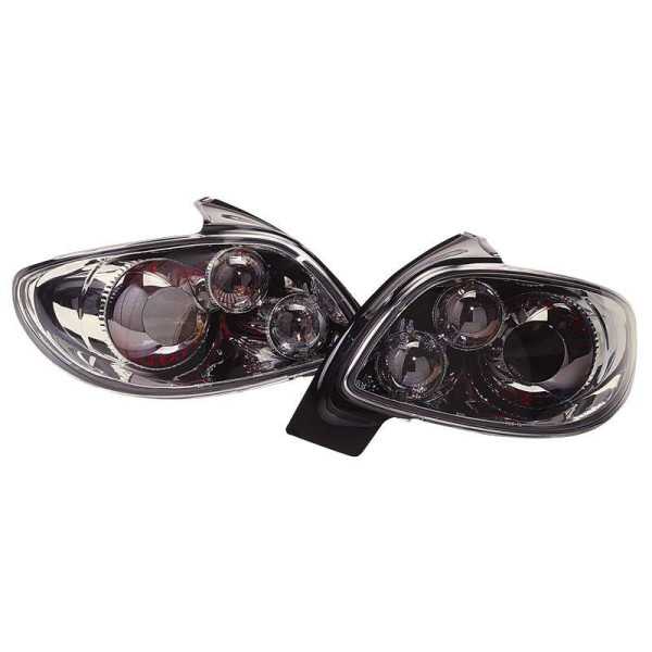 Jeu de feux arrière pour Peugeot 206 hors CCSW  Chrome