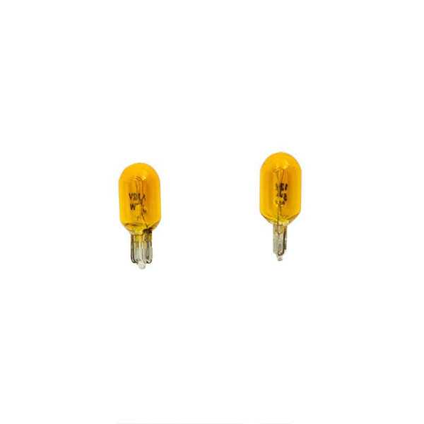 T10 12V5W Ampoules 12V Jaune Revêtement lot de 2 pièces