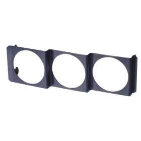 Instrument de performance panneau DIN métal pour instruments 3x52 mm noir