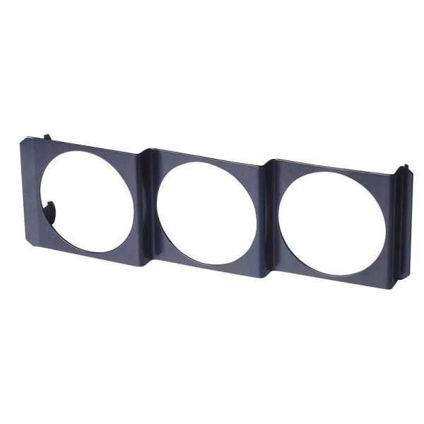 Instrument de performance panneau DIN métal pour instruments 3x52 mm noir