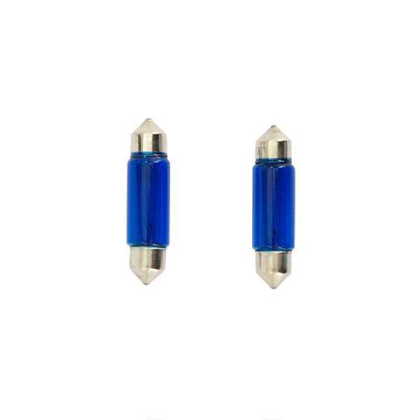 Lampes feston 10W12V 11x39mm Bleu Revêtement lot de 2 pièces