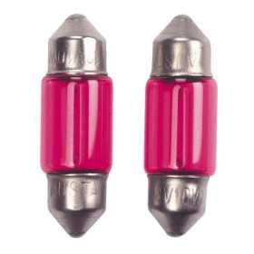 Lampes feston 10W12V 11x39mm Rouge Revêtement lot de 2 pièces