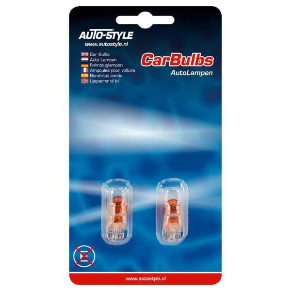 T10 12V5W Ampoules 12V Ambre Revêtement lot de 2 pièces | AutoStyle...