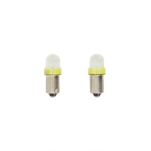 Ampoules LED BA9S 12V Jaune lot de 2 pièces