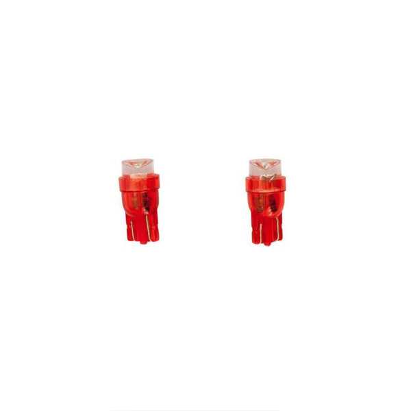 Ampoules LED T8 12V Rouge Grand Angle lot de 2 pièces