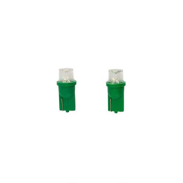 Ampoules LED T8 12V Vert Grand Angle lot de 2 pièces