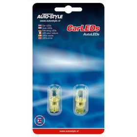 Ampoules LED T10 12V Jaune lot de 2 pièces | AutoStyle | Ampoule LED