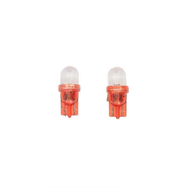 Ampoules LED T10 12V Rouge lot de 2 pièces