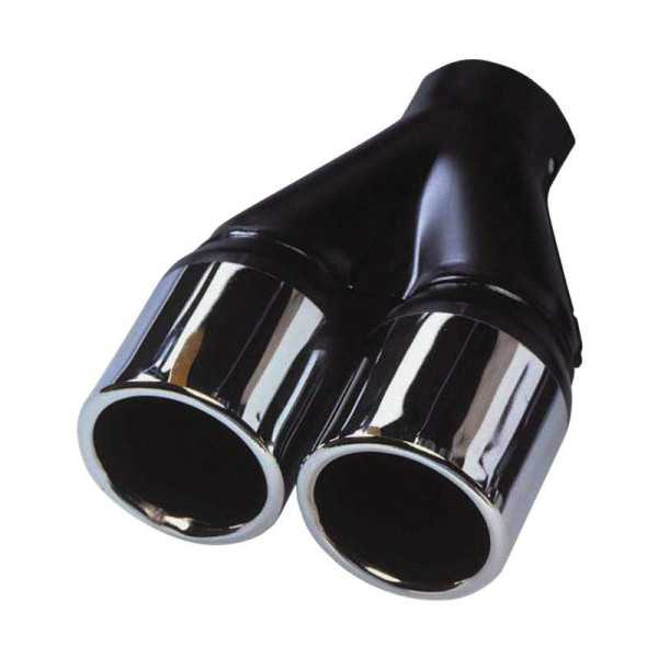 Enjoliveur déchappement AcierChrome  2x rond 70mm  longueur 200mm  raccord 50mm