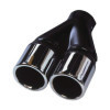 Enjoliveur déchappement AcierChrome  2x rond 70mm  longueur 200mm  raccord 50mm