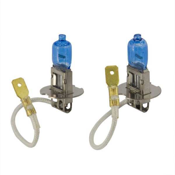 Ampoules halogènes SuperWhite Blue H3 55W12V4200K lot de 2 pièces E13
