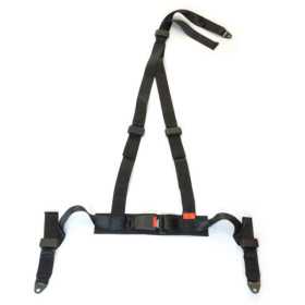 Ceinture de sport de course 3 points noire  marque E 2 pouces