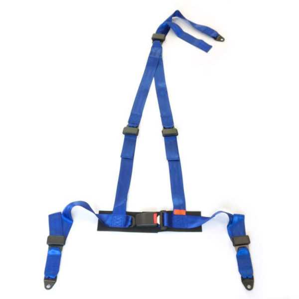 Ceinture de sport de course 3 points bleu  marque E 2 pouces