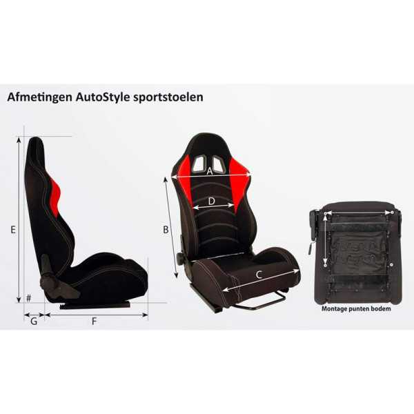Siège sport Zandvoort Bleu Dossier fixe y compris les toboggans | A...
