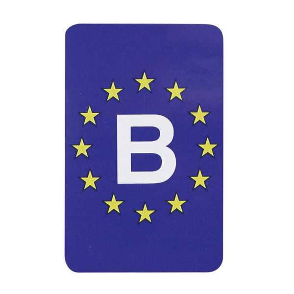 Autocollant EuropeBelgique rectangulaire