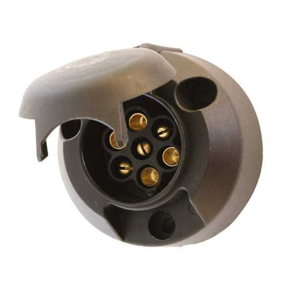 Prise 7 broches en plastique avec interrupteur antibrouillard