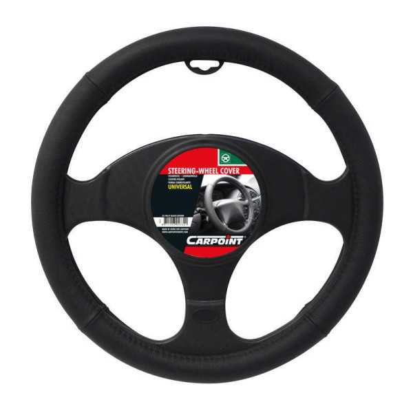 Couvre volant universel cuir noir