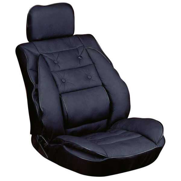 Coussin dassise avec soutien lombaire PU noir