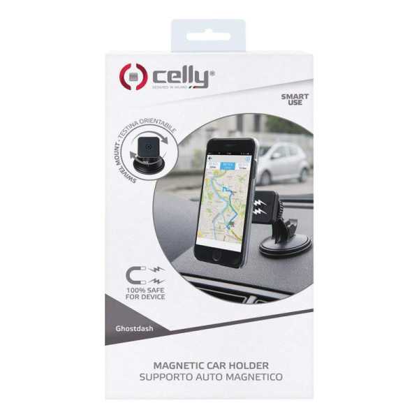 Celly Support magnétique Ghostdash Noir | AutoStyle | Support Télép...