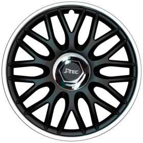 Jeu denjoliveurs JTec 4 pièces Orden R 16 pouces noirargent  anneau chromé