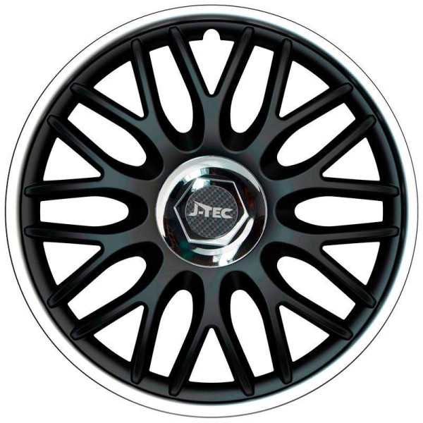 Jeu denjoliveurs JTec 4 pièces Orden R 16 pouces noirargent  anneau chromé