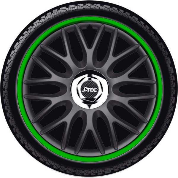 Jeu denjoliveurs JTec 4 pièces Orden R 16 pouces noirvert anneau ch...