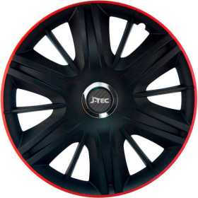 Jeu denjoliveurs JTec 4 pièces Maximus GTR 15 pouces noirrouge  anneau chromé