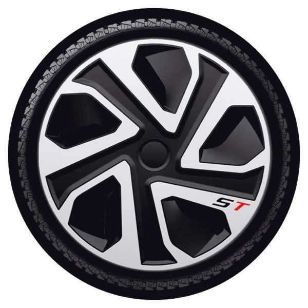 Jeu denjoliveurs JTec 4 pièces ST 15 pouces argentnoir | AutoStyle ...