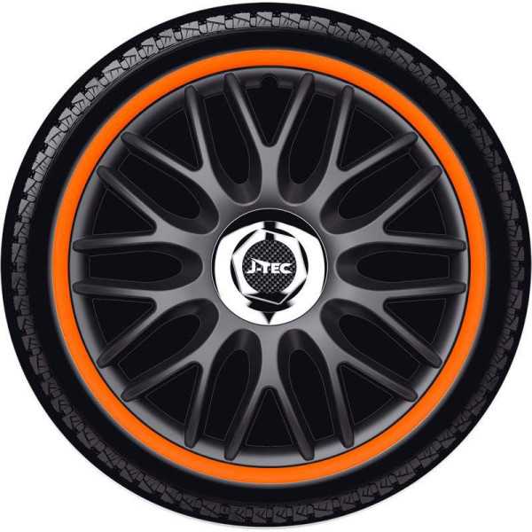 Jeu denjoliveurs JTec 4 pièces Orden R 15 pouces noirorange bague c...