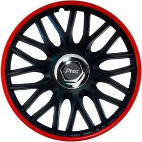 Jeu denjoliveurs JTec 4 pièces Orden R 15 pouces noirrouge  bague chromée