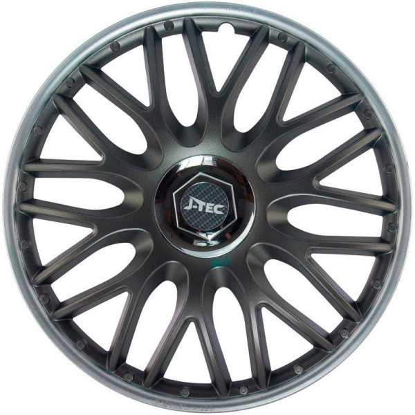 Jeu denjoliveurs JTec 4 pièces Orden SR 14 pouces grisargent  anneau chromé