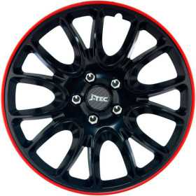 Jeu denjoliveurs JTec 4 pièces Hero GTR Jante noirerouge 13 pouces