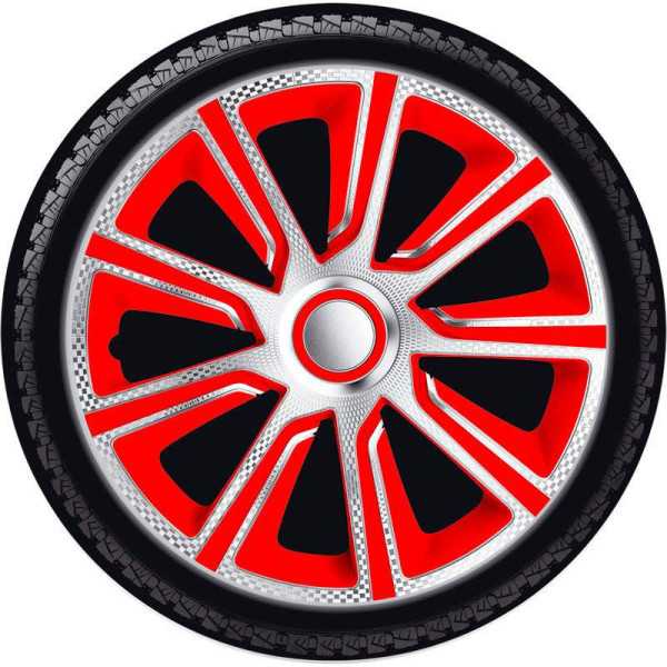 Jeu denjoliveurs JTec 4 pièces Veron 13 pouces argentrougelook carb...