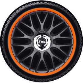 Jeu denjoliveurs JTec 4 pièces Orden R 13 pouces noirorange anneau ...