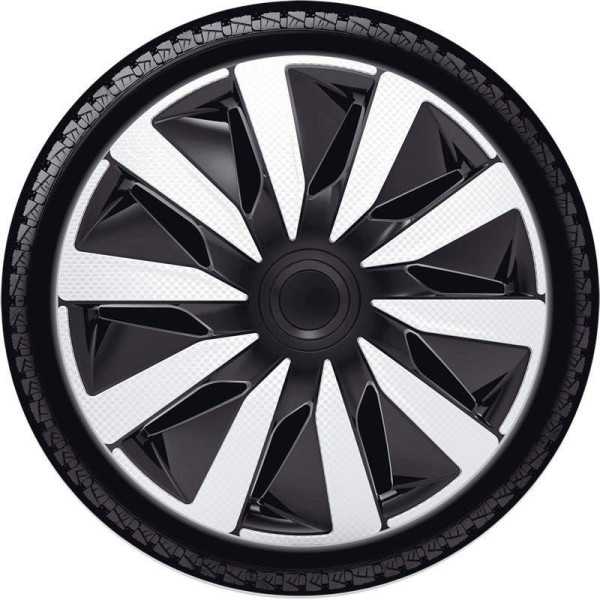 Jeu denjoliveurs JTec 4 pièces Lazio 15 pouces argentnoirlook carbo...