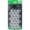 Jeu de capuchons universels pour écrous de roue  Chrome Plastic  21mm  set de 201 pièces