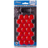 Jeu de capuchons universels pour écrous de roue  Plastique rouge  19mm  jeu de 201 pièces