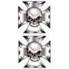 Set dautocollants Crâne en IronCross  2x 8x8cm