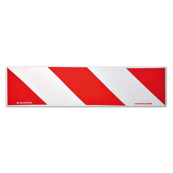 Bandes Réfléchissantes  Autocollants  14x50cm  RougeBlanc  Lot de 2 pièces