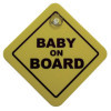 AutocollantPlaque Bébé à Bord  jaune  16x16cm