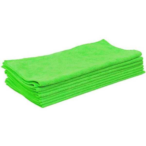 Chiffons en microfibre robustes 10 pièces vert