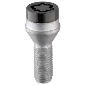 McGard Carriage Bolt Set M12x1.50 Noir  Conique  Longueur 25.5mm tête 17mm