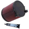 Filtre de remplacement KN pour Audi A3 1.6 620032012 sauf FSi A3 2.0 sans Turbo  div VAG E2014