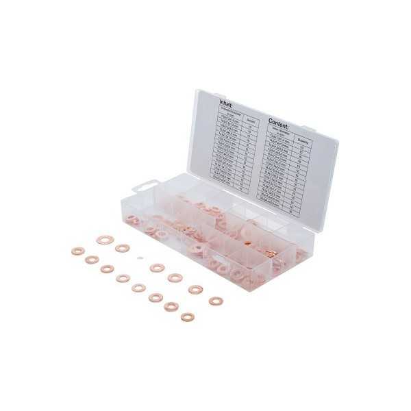 Assortiment de joints en cuivre pour injecteur 150 piÃ¨ces