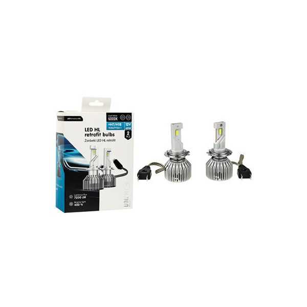 Ampoules VISION LED rétrofit H7/H18 HL 12V 60W 7200 lm 6000K, 2 piè...
