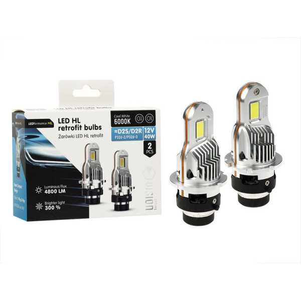 Ampoules VISION LED rétrofit D2S/D2R HL 40W 4200 lm 6000K, 2 pièces...