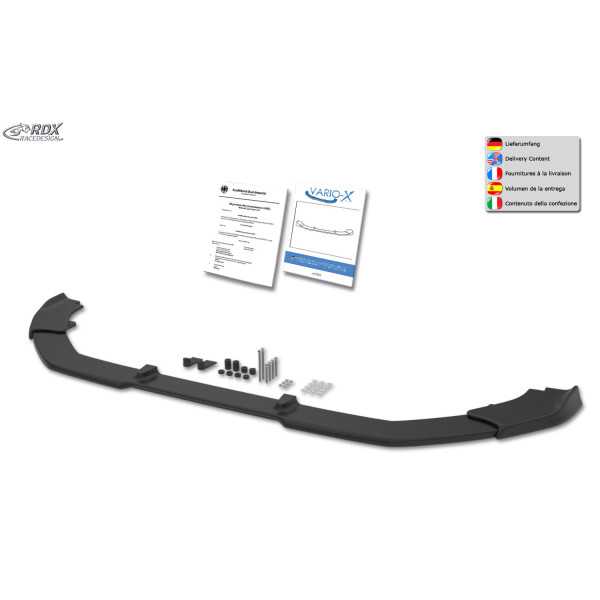 Spoiler avant RDX VARIO-X pour VW Transporter / Shuttle / Caravelle (2025-présent) Séparateur de lèvre avant