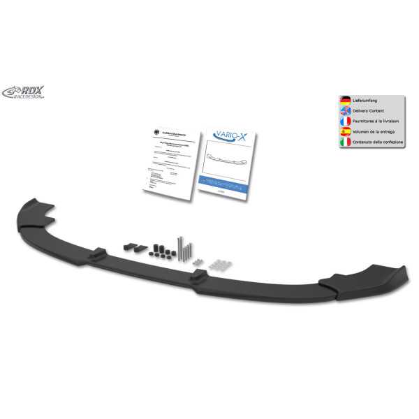 RDX Spoiler Avant VARIO-X pour FIAT Ducato & CITROEN Jumper / Relay & PEUGEOT Boxer (2006-2014) (avec extensions de passage de r