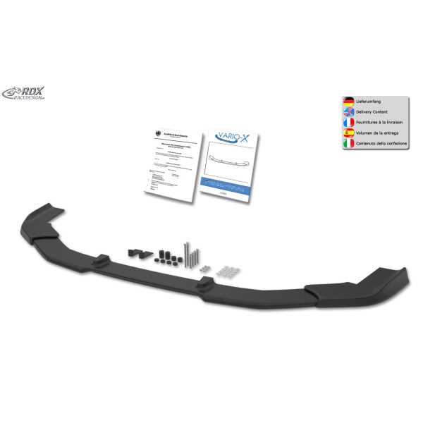 Spoiler avant VARIO-X pour CITROEN Jumpy / Dispatch / Spacetourer (V) & FIAT Ulysse / Scudo (V) & OPEL / VAUXHALL Zafira / Vivar